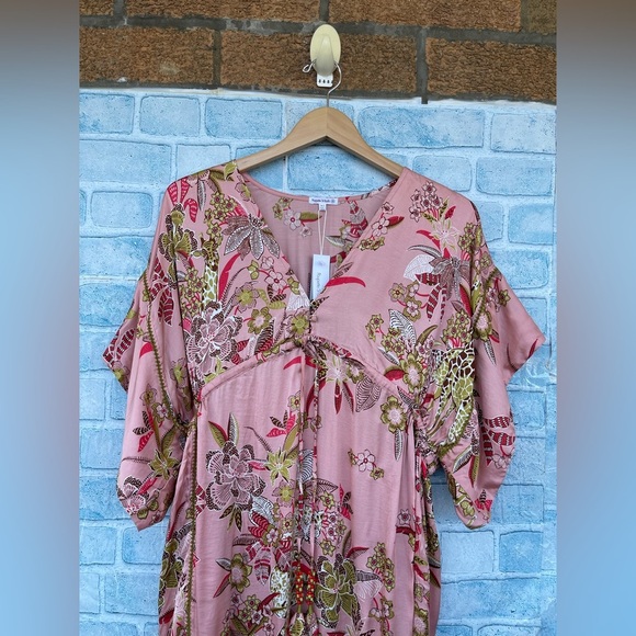 poupette st barth long kaftan amaya pink leo forest size M/L - Picture 4 of 16